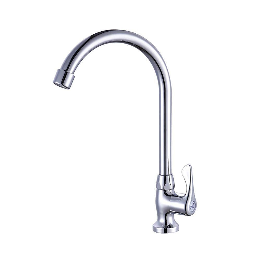 Robinet 1 trou chromé au design épuré et finitions soignées OKUOKA