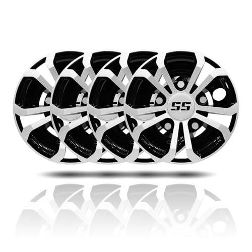 HANGKUNNEE Golf Cart SS Wheel Covers Hub Caps for EZGO