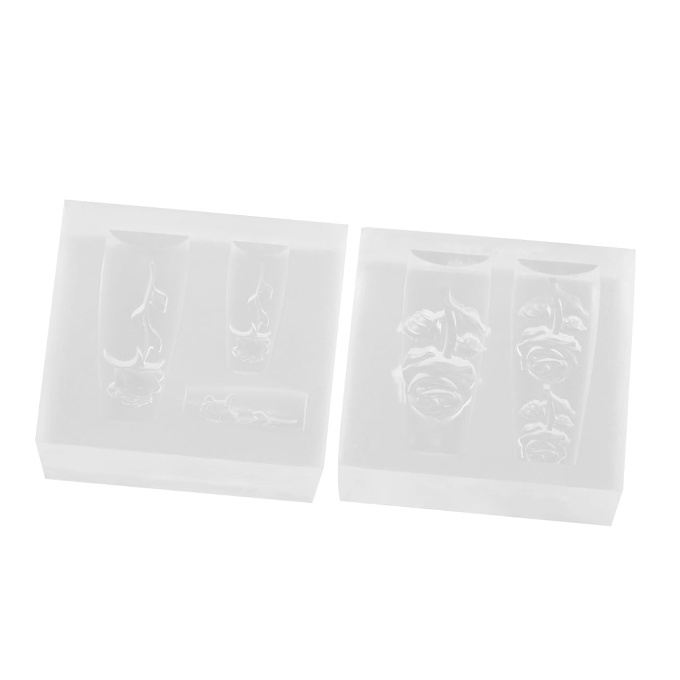STOBOK 10pezzi Silicone Nail Decor Mold Stampo Per Nail Art Fai Te Modello Decorazione Unghie Silicone Per Unghie Gel e Artificiali Per Creazioni Manicure Diy
