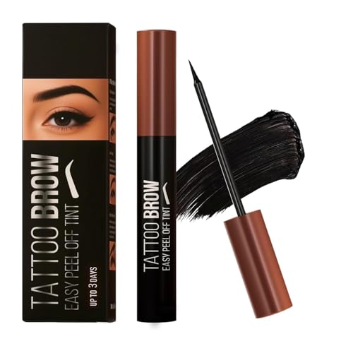 Gel para cejas fácil de despegar, fórmula sin transferencia, maquillaje cosmético a prueba de agua, gel para cejas con efecto vello natural para mujeres, crea trazos realistas perfectos.