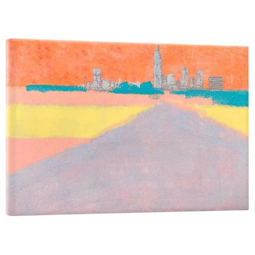 PHOENIX Modern Minimalist Wall Art Decor Framed Canvas Cityscape Urban