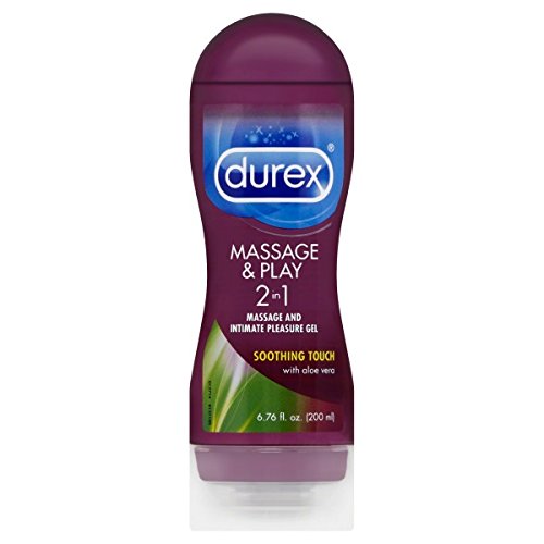 Durex Soothing Massage & Play 2 in 1, Massage Gel and Personal Lubricant, Intimate Soothing Lube Gel, Soothing Touch with Aloe Vera, Water-based, 6.76 oz. (Pack of 1)