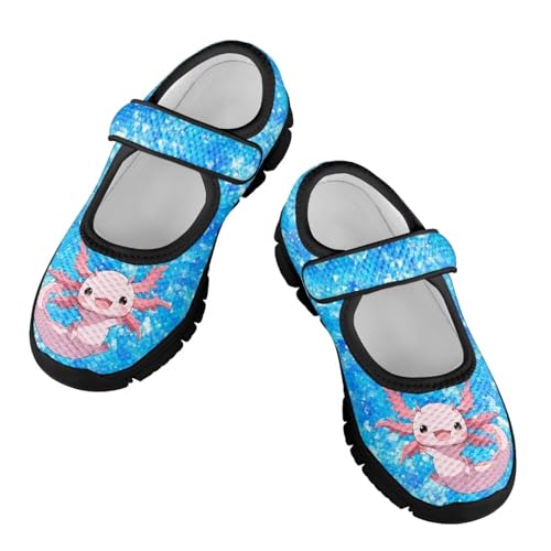 Girls Axolotl Mary Jane Dress Shoes Glitter Ballerina Princess Flat for Wedding, Party, Birthday US 11-2.5