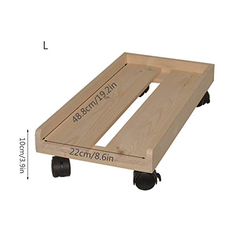 Soporte para CPU TOMYEUS de madera para escritorio y piso con ruedas giratorias y ventilación, tamaño grande miniatura 2