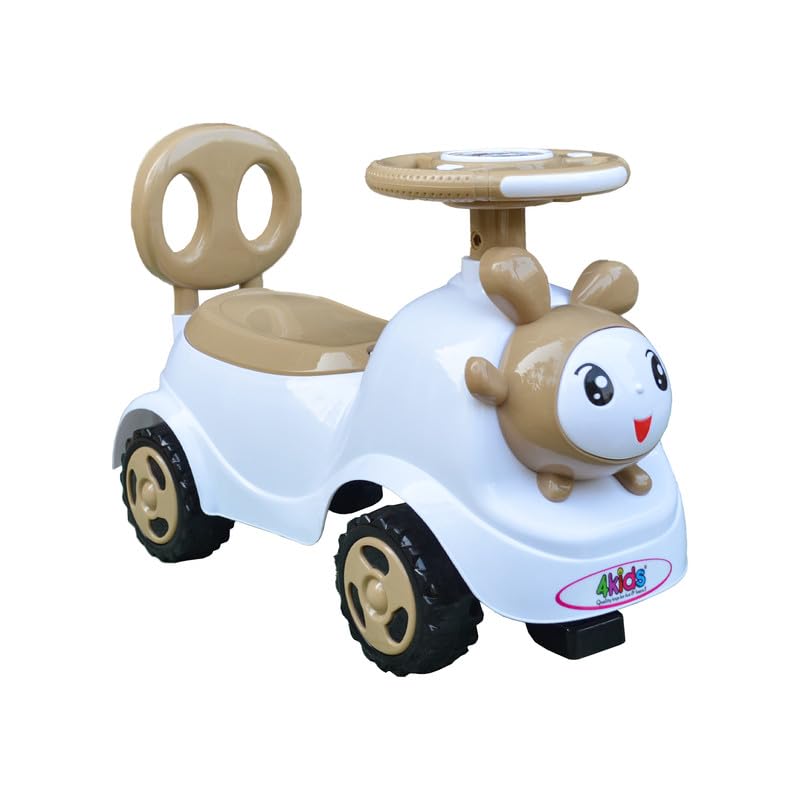 4KIDS Bunny Ride on & Car for Kids with Music,Light & Horn Steering, Push Car for Baby with Backrest, Safety Guard, Under Seat Storage & Big Wheels, Ride on for Kids 1 to 3 Years Upto 25 Kgs |Brown (B0D1RKZMJQ) Amazon Price History, Amazon Price Tracker