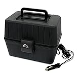 TRAVEL TIME 12V Portable Stove with 5-Pans & Lids, 150w – Universal for Most Vehicles, Mini Microwave Food Warmer for Car, Truck, Travel, Work Cooking