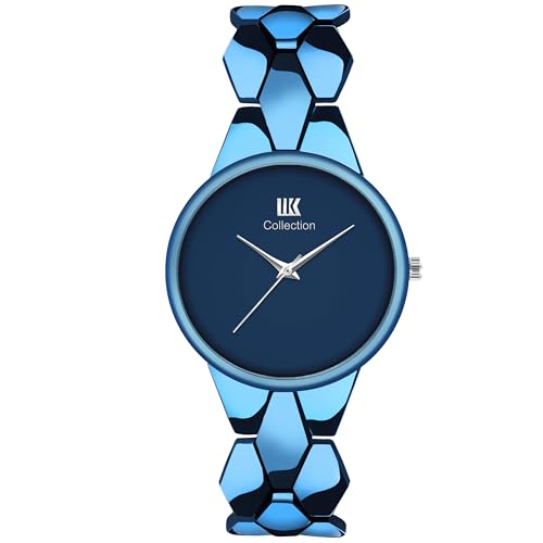 Image of IIK COLLECTION Watch for Women Round Dial |Analogue Quartz Movemnet Ladies Watch|Long Battery Life|Stainless Steel Adjustable Bracelet Chain Strap|Fancy Clasp Safety Watch for Woman