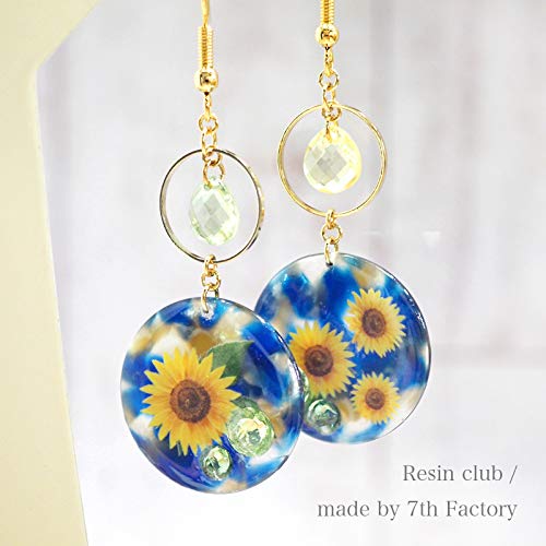 ブルーシェルとひまわりのくじらレジンヘアゴム ブルーシェルとひまわりのくじらレジンヘアゴム ヘアゴム ハンドメイド