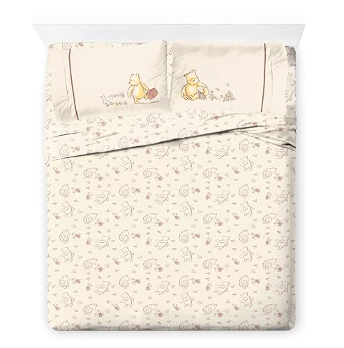 Image of Jay Franco Kids Bed Set, Beige, Winnie The Pooh, 7 Piece Queen