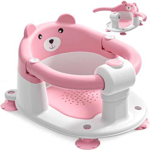 Badewannensitz Baby ab 6 Monate, Bär Rutschfester Badesitz Baby mit 4...
