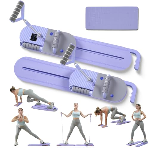 Upgraded Split Pilates Board-Pilates Reformer Set 6 in 1 Multifunctional Abdominal Fitness Board