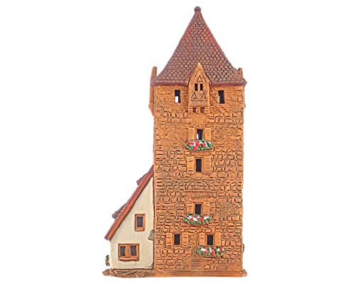 Midene Ceramic Art Tealight Candle Holder Room Decoration Handcrafted Collectible Miniature Aroma Light House Schuldturm Tower In Nurnberg, Germany C346 #TOP1