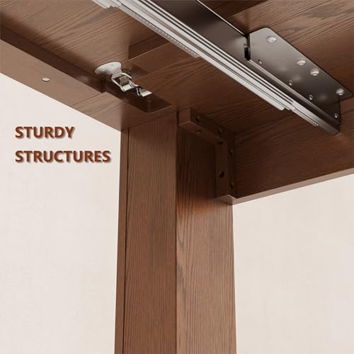 Image of AnywaysWood 17.7 -99.6 in Extendable Rectangular Dining Table for 4-10,Expandable Dining Room Table (Single Table + 8 Solid Wood Chairs)