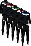 OMKA Trainingsanzug Sportanzug Jogginganzug Freizeitanzug in der 5x Farben, Größe:48/S, Farbe:Blau