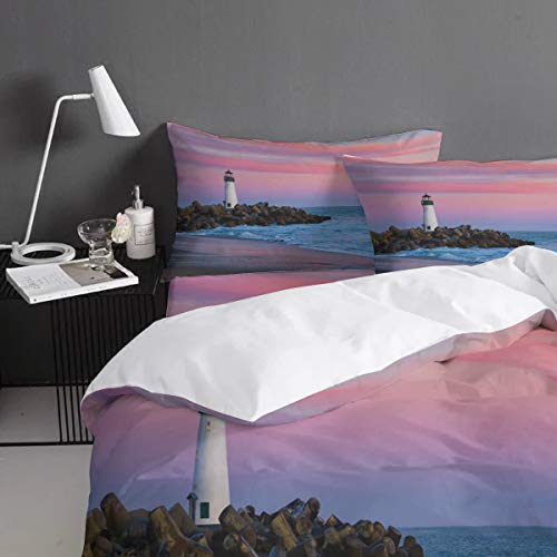 4-Piece-Bedding-Sets-Beach-Sunset-Lighthouse-Sailboat-Comforter-Set-Duvet-Cover-Bed-Sheets-Pillow-Cases-for-ChildrensKidsTeensAdults-Queen-Size-Seascapes 41ryORXG9jL