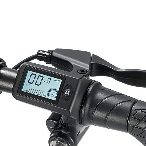 Elektrische fiets, inklapbaar, 14 inch, 400 W, motor, opvouwbare e-bike, mountainbike met 48 V 15 Ah lithium-accu, 25 km… - Afbeelding 7
