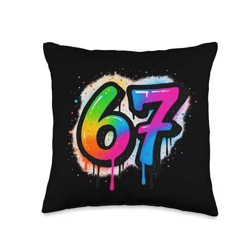 SCP 67 Six Seven 6 7 Meme Design 6 7 Throw Pillow