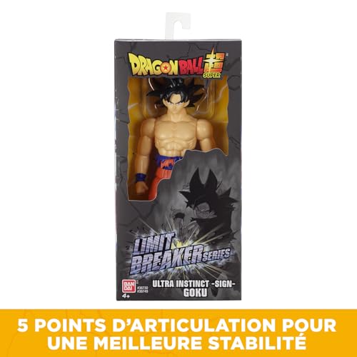 BANDAI - Dragon Ball Super - Figurine géante Limit Breaker - Ultra Instinct Goku Sign - Licence Officielle Dragon Ball - Grande Figurine Goku articulée 30 cm - Jouet Enfant 4 Ans et + - 36749