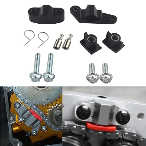 FINMOKAL Kit de tensor de cadena hidráulico negro de montaje de tensor interior exterior compatible con Harley Twin Cam Road King Glide Electra Glide Street Glide 2007-2017