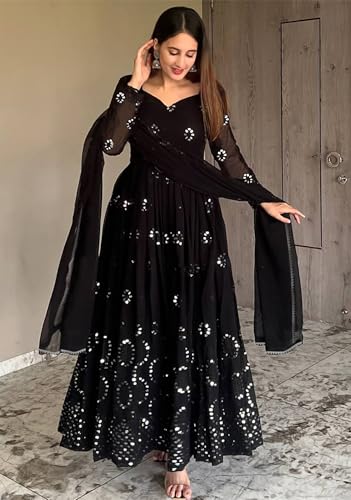 Image of KEDARFAB womens Anarkali Kurta With Dupatta Set