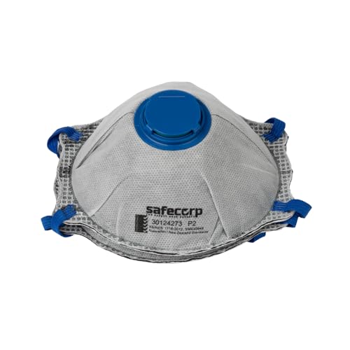 Safecorp P2 DISPOSABLE RESPIRATOR MASK WITH CARBON VALVE 2PK
