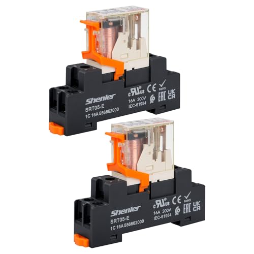 Image of 2 Packs RFT1CO730L Small Electromagnetic Power Relay Intermediate Relay with Socket Base, 5 Pins, Coil Voltage AC 230V, Load 12A 250V AC