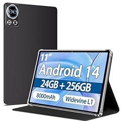 SKYEGG Tablet 11" Android 14 Tablet, 24 GB+256 GB+1 TB espandibile, Widevine L1 compatibile 8-Core Tablet PC con WiFi 5G, batteria grande 8000mAh, fotocamera 13MP, touchscreen IPS HD da 11", Face ID,