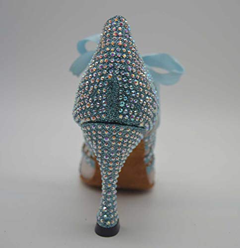 Chaussures danse latine confortables en maille bleu 40 - 5