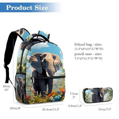 Sac d'école éléphant 40cm pour soulager le dos des élèves