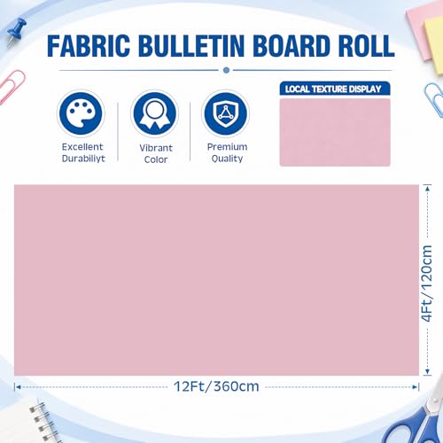 Breling 12 Rolls 47.2" x 12 ft Colored Bulletin Board Paper, Boho Color by Breling - Used condition - Image 2