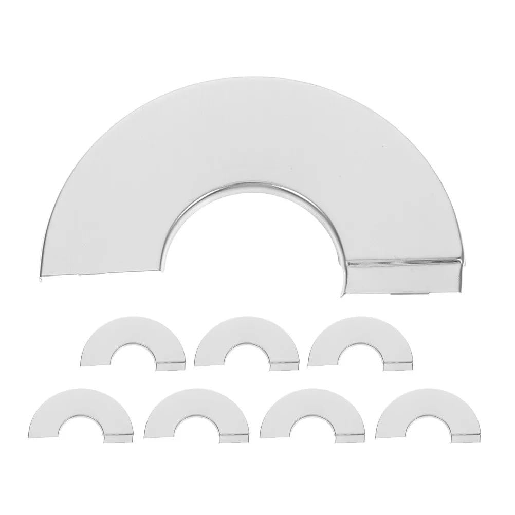 Dasjkdi One Color 10Pcs Round Stainless Steel Wall Faucet Escutcheons Water Pipe Cover Flanges Plumbing Plates For Wall Holes