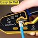 RJ45 Ethernet Network Tool Kit, Pass Through Cat6 Crimping Tool for RJ11 RJ12 Cat5e Cat7 Cat8, Ethernet Cable Wire Tester Stripper Crimper Tool set,Yellow (Crimper with Blade)