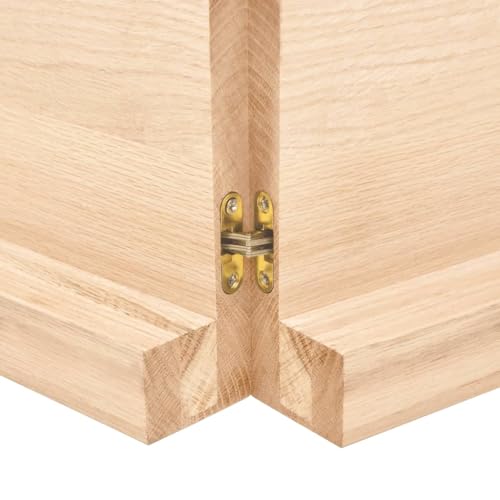 Estantería de pared de madera maciza de roble TALCUS 120 x 30 x 6 cm 5
