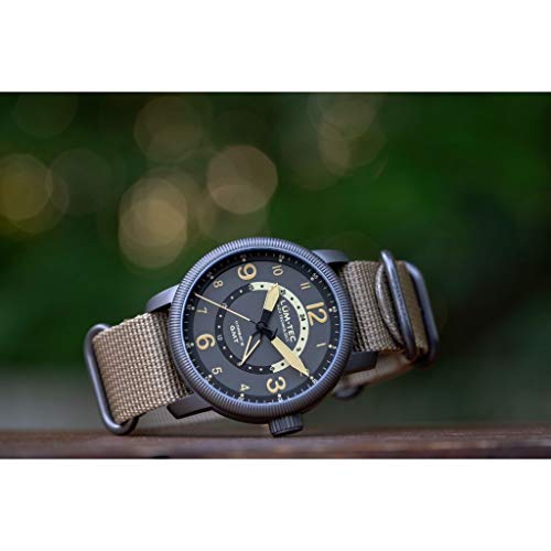 Lum-Tec Comat B45 Gmt Wrist Watch Beige | Nylon Strap #TOP4