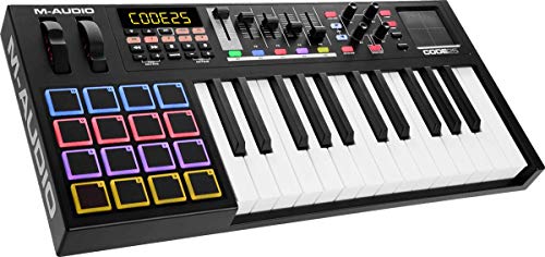 Image of M-Audio CODE 25 USB MIDI Studio Controller Keyboard with 25-Key Velocity Sensitive Keybed (Black)