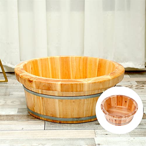 Pie de tina de madera de cedro para spa y masaje miniatura 3