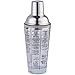 Cocktail shaker Agitatore da Cocktail A Doppio Strato da 700 Ml, Vetro Cocktail Cocktail in Acciaio Inox, Filtro, Set di Vini in Metallo in Stile Europeo (Color : Silver, Size : C)