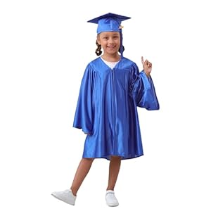Grad HAGO Preschool & Kindergarten Graduation Cap and Gown, with Tassel 2024 Charm Sets