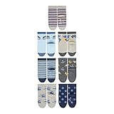 Sterntaler Baby Jungen Baby Socken Söckchen 7er-Box Strümpfe - Socken Baby - mit Ringel, Auto, Flugzeug - hellgrau meliert, 22