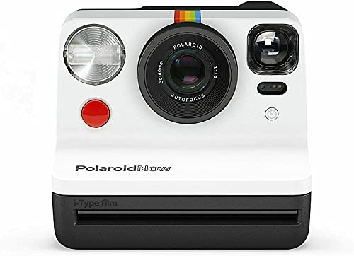 Polaroid Originals Now I-Type Instant Film Camera (Black And White) Bundle With Color Instant Film For I-Type Cameras And Reusable Vintage Accessory Bundle (3 Items) #TOP1