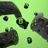 eXtremeRate ABXY Buttons for Xbox Elite Controller Series 2 Core, Elite Series 1 Replacement Parts, Three-Tone Action Buttons for Xbox Series X/S, for Xbox One S/X Controller-Black & Clear & Green - Image 5