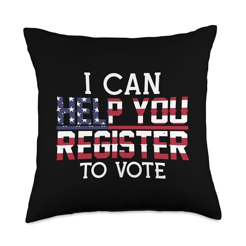 I Can Help You Register To Vote Throw Pillow