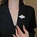 Dainty Clear Austrian Crystal Flower Brooch Lapel Pins for Women Lady Bridal Delicate Vintage Brooches Pin for Dresses Suit Wedding Party Fashion Trendy Jewelry (Silver)