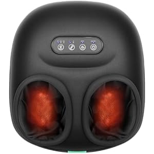 Medcursor Foot Massager Machine with Heat, Rolling, Deep Kneading, Shiatsu Foot Massager for Delivers Pain Relief, Tired, Plantar Fasciitis, Gift for Women Mom Men Fits Up to 13″