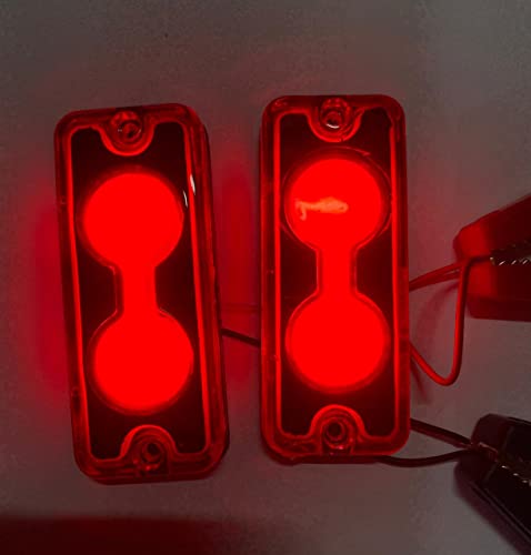 Image of AUTO MT 2PC CAR LED Light Side Panel Indicator for All VEHICHLE Maruti Maruti 800 Alto Van Bus Truck Maruti Gypsy King (2PC RED COIN SIDE Indicator)