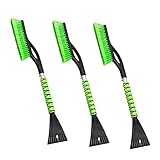 CYEVA 3 Pack 27" Snow Brush with Ice Scraper, Ice Scrapers for Car Windshield, Detachable Snow Remov