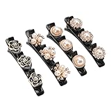 Pasador de Pico de Pato 4 Uds Pasadores de Pelo Trenzados Portátiles de Doble Capa para Uso Diario de Mujer