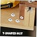 NUOBESTY 30Pcs Slot Aluminum Extrusion Slide in Hammer Head Nut for DIY Supplies Durable Easy to Use for Industrial Frame Structures