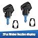 awlbed 2 PCS Car Windshield Wiper Nozzle with Gasket, Durable Vehicle Wash Nozzle Assembly, Compatible with Chrysler Jeep Dodge Patriot Compass, Replacement OEM #5303834AB (Blue)