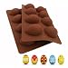 Echodo Egg Shape Soap Mold Non Stick Silicone Half Egg Mold for Soap Making, Truffles Chocolate, Candy, Jelly, Desserts, Ice Tray Backing Set Cake Mould 2 Packs